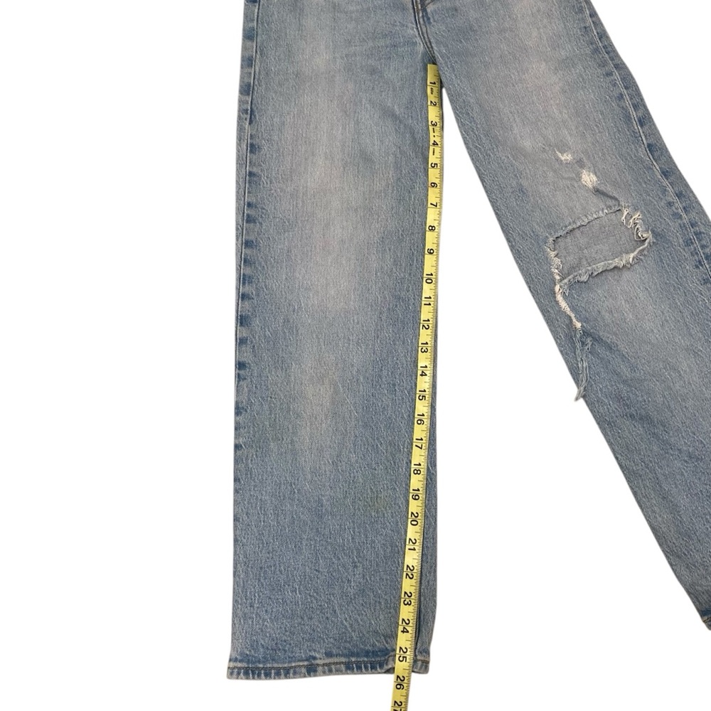 Levi’s Ribcage Straight Light Wash Denim Jeans, Button Fly, Women’s Size 25 - Picture 13 of 15